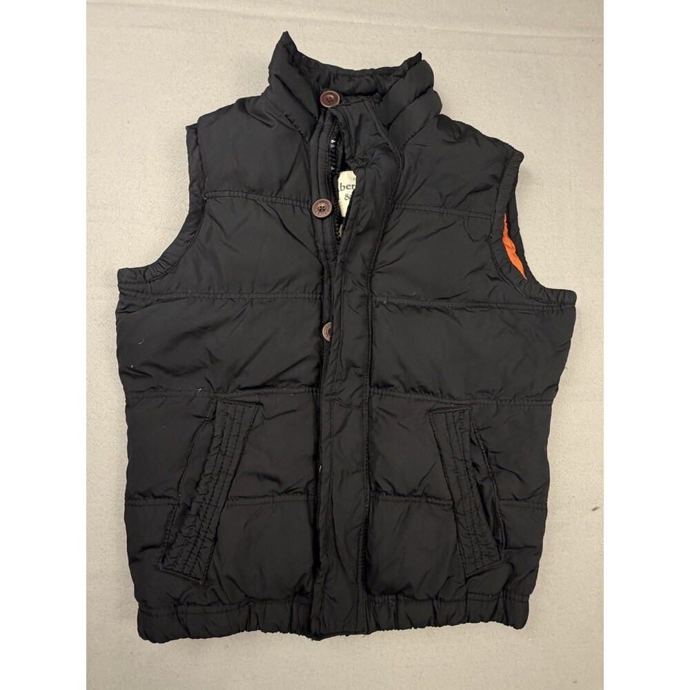 Abercrombie & Fitch Vest Womens S Black Summit Rock Puffer Full Zip Insulated